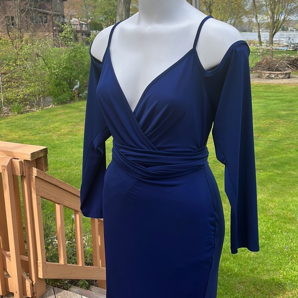 ASOS cold Shoulder wrap dress 14 - Picture 3 of 13